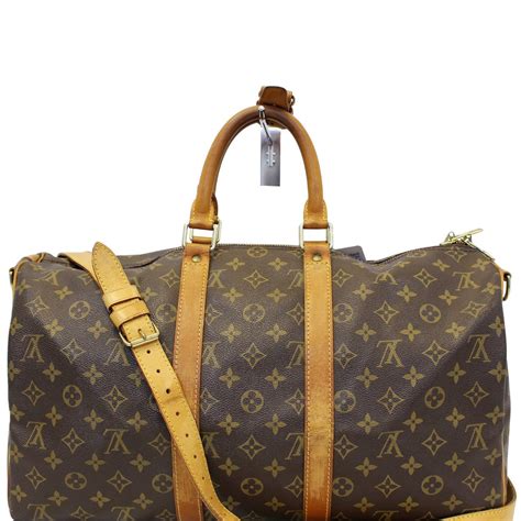 replica louis vuitton keepall bandouliere duffle bag 45 brown canvas|keepall bandouliere 55 price.